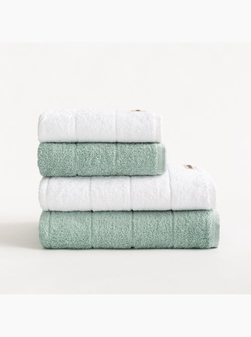 Conjunto de toalhas de duche e lavabo 100% algodão, 600 g/m², com presilha - Gamusi - Kiabi