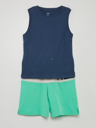 Conjunto de top + calções  - 2 peças