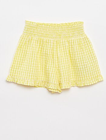 Conjunto de top + saia às riscas em tecido crepe - 2 peças