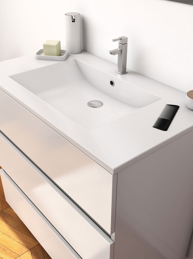 Conjunto de toucador e espelho led Branco - Kiabi