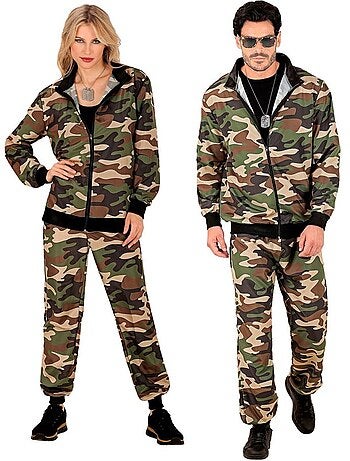 Conjunto de treino camuflado para festa