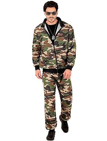 Conjunto de treino camuflado para festa