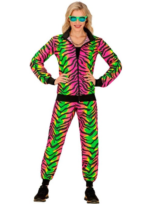 Conjunto de treino com estampa de tigre neon - Kiabi