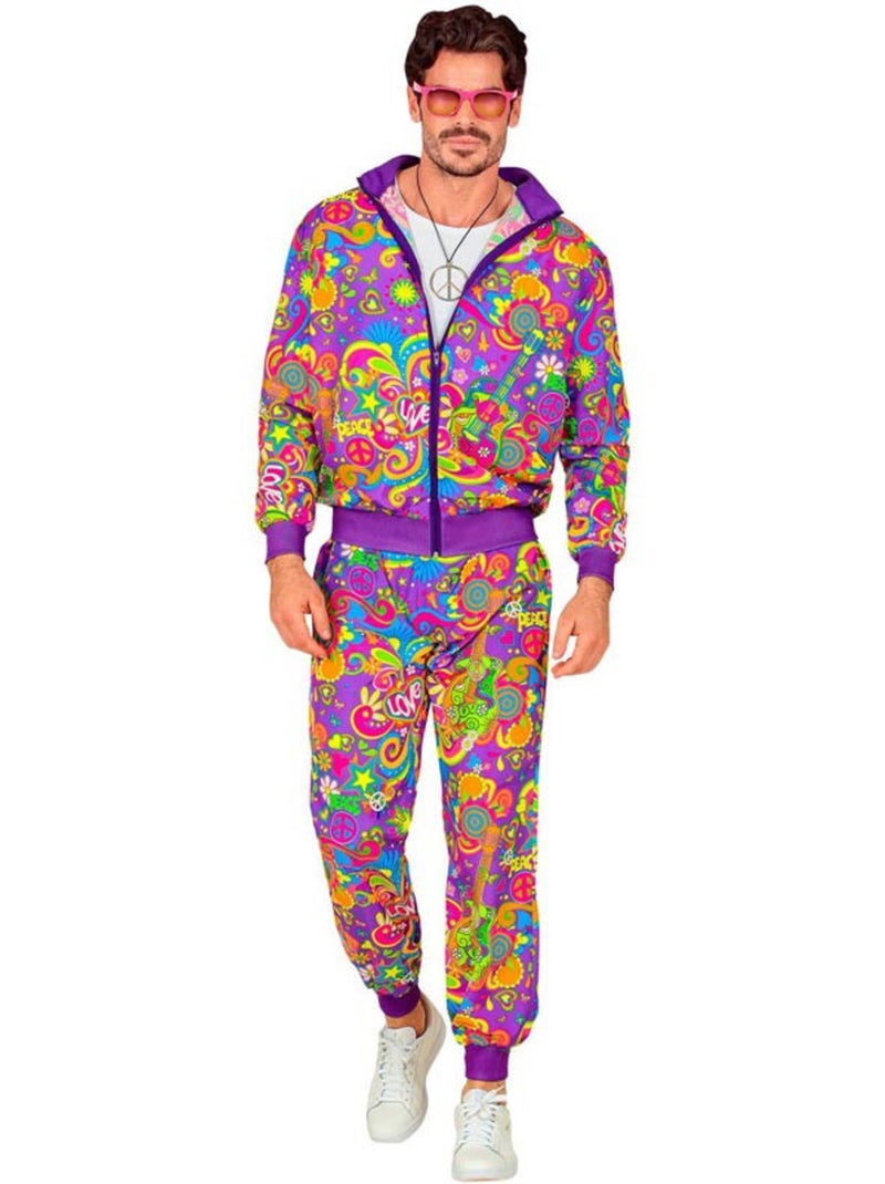 Conjunto de treino hippie neon com estampa floral. Multicolorido - Kiabi