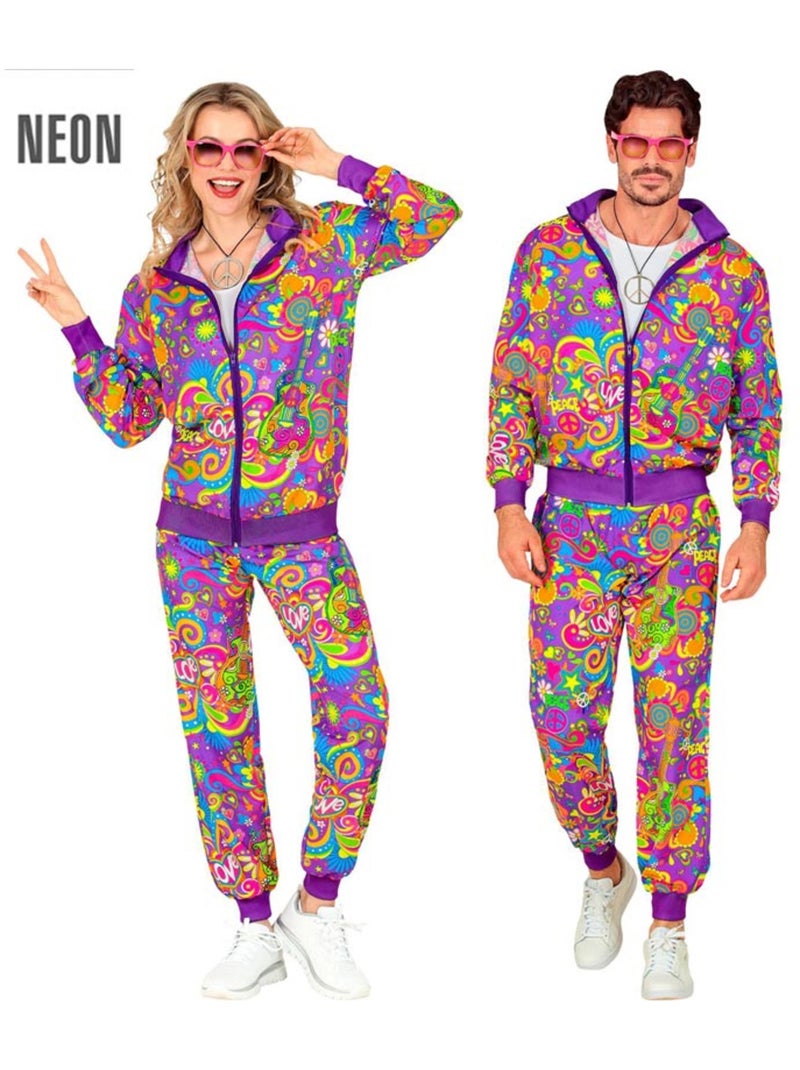 Conjunto de treino hippie neon com estampa floral. Multicolorido - Kiabi