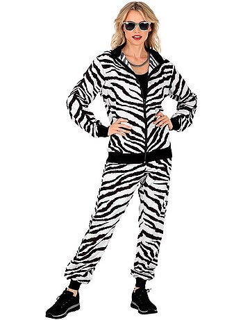 Conjunto de treino para festa com estampa de zebra neon