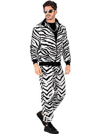 Conjunto de treino para festa com estampa de zebra neon