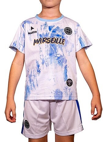 Conjunto Desportivo Infantil Azul e Branco Sport Zone Marseille