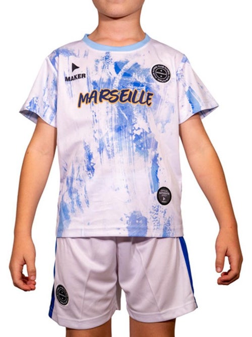 Conjunto Desportivo Infantil Azul e Branco Sport Zone Marseille - Kiabi Conjunto Desportivo Infantil Azul e Branco Sport Zone Marseille - Kiabi