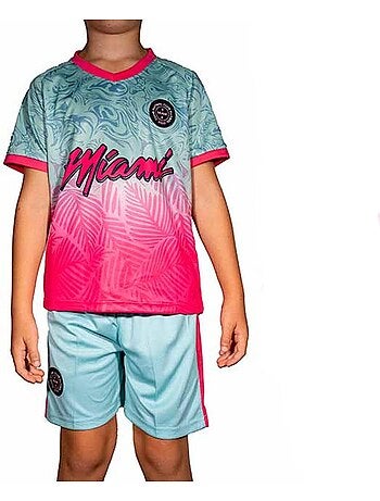 Conjunto Desportivo Infantil Turquesa e Rosa Miami Sport Zone