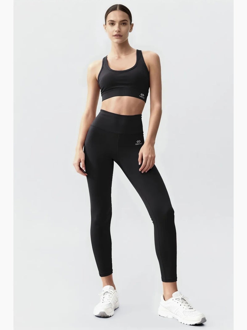 Conjunto desportivo sem mangas com leggings tommy Preto - Kiabi