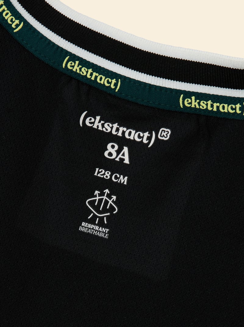 Conjunto desportivo top sem mangas + calções - (ekstract) Preto - Kiabi