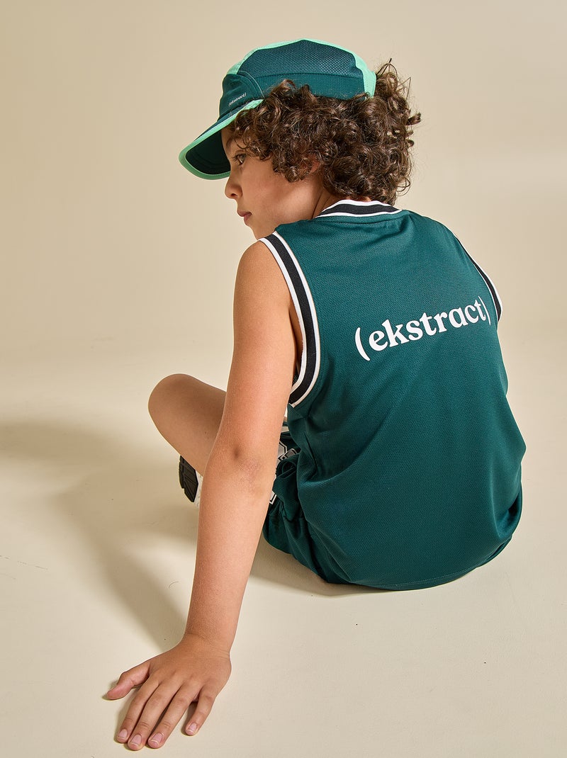 Conjunto desportivo top sem mangas + calções - (ekstract) Verde - Kiabi