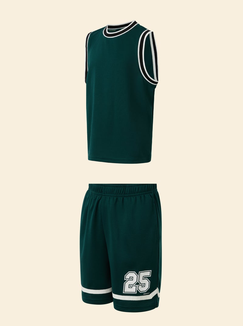 Conjunto desportivo top sem mangas + calções - (ekstract) Verde - Kiabi