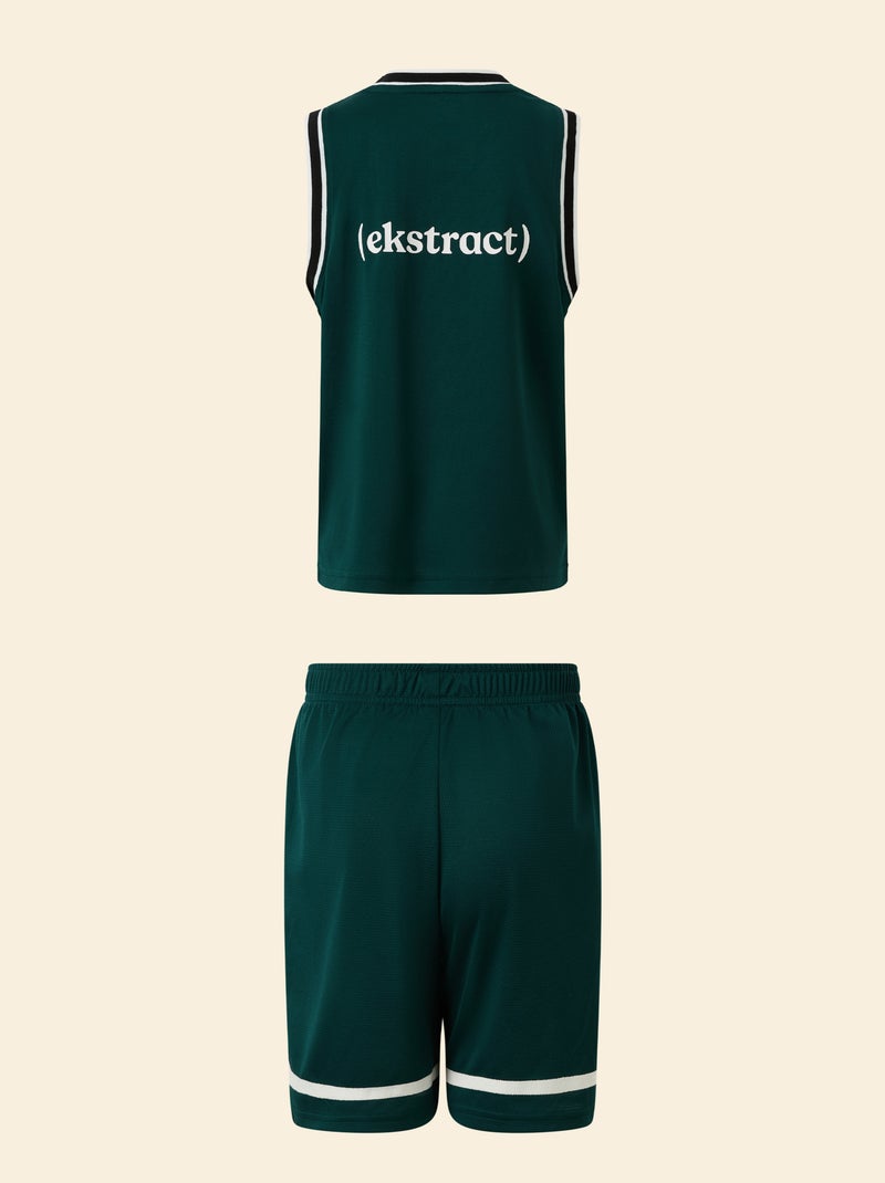 Conjunto desportivo top sem mangas + calções - (ekstract) Verde - Kiabi