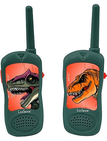 Conjunto dinosaur aventura com walkie talkies até 120 m, binóculos e bússola