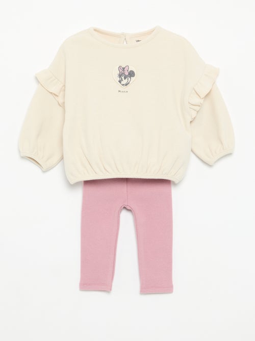 Conjunto 'Disney' 2 peças - Camisola com folhos + legging - Kiabi