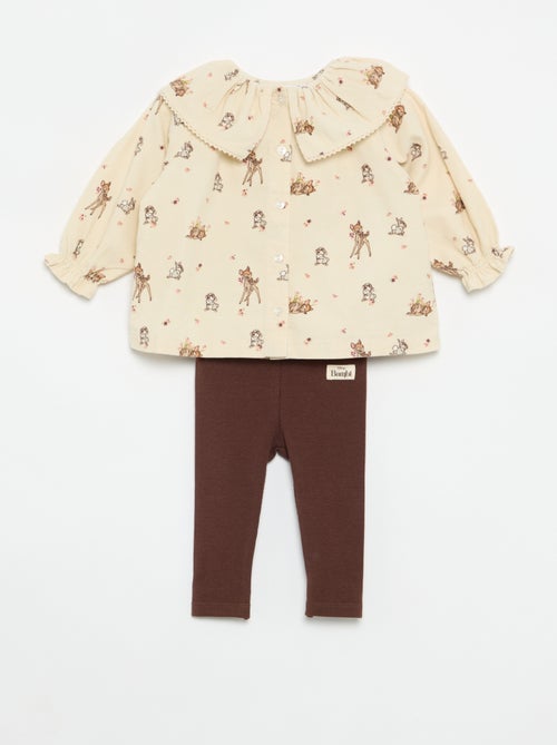 Conjunto 'Disney' 'Bambi' 2 peças - Camisa + legging - Kiabi