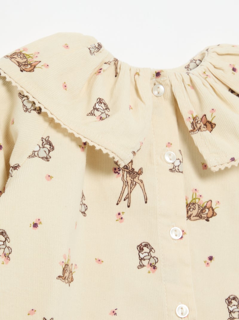 Conjunto 'Disney' 'Bambi' 2 peças - Camisa + legging Bege - Kiabi