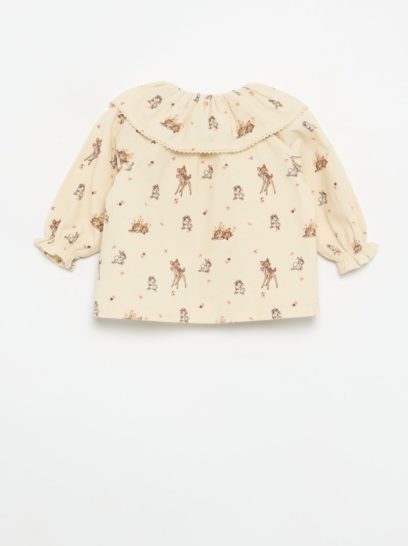 Conjunto 'Disney' 'Bambi' 2 peças - Camisa + legging Bege - Kiabi
