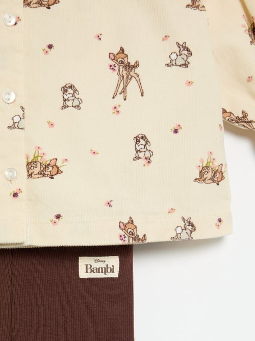 Conjunto 'Disney' 'Bambi' 2 peças - Camisa + legging - Kiabi