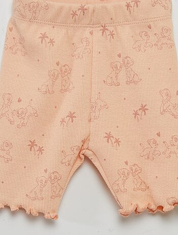 Conjunto 'Disney' body canelado + Leggings curtas