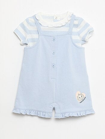 Conjunto "Disney" de 2 peças - T-shirt + jardineira curta