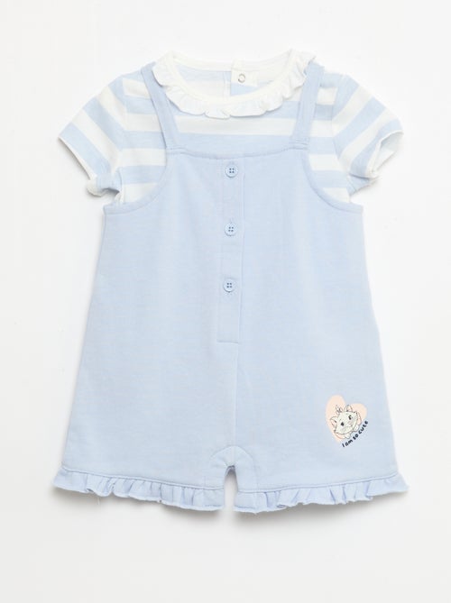 Conjunto "Disney" de 2 peças - T-shirt + jardineira curta - Kiabi
