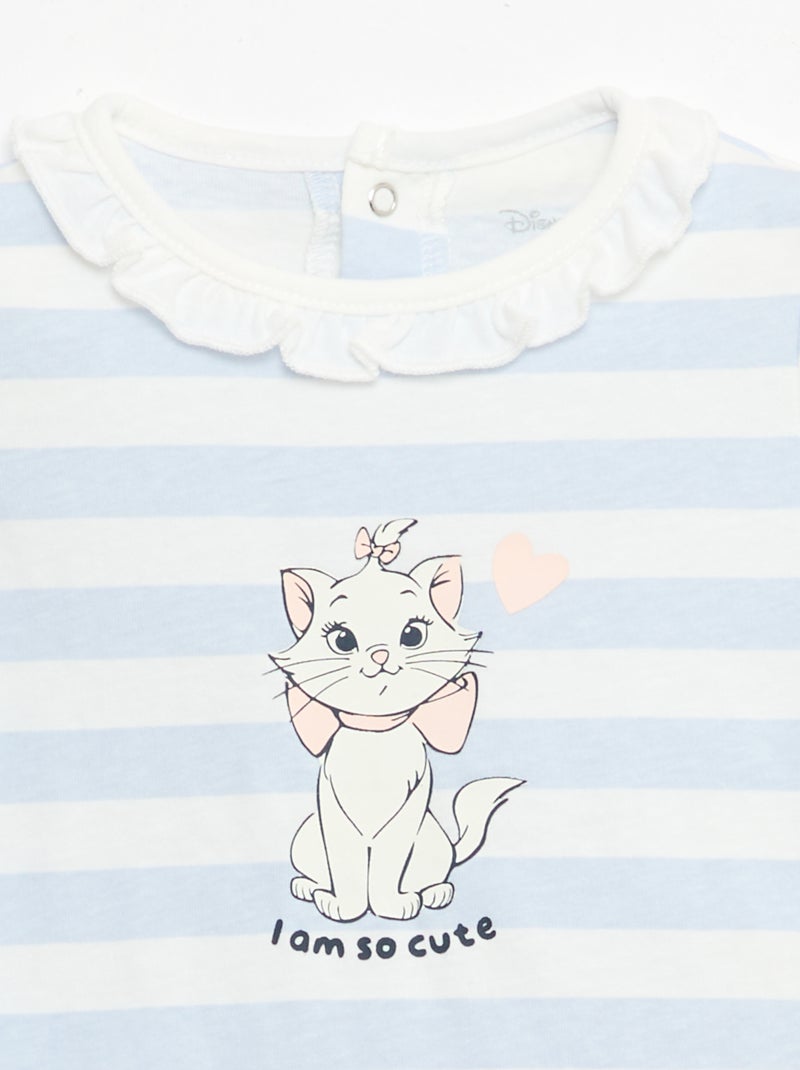 Conjunto "Disney" de 2 peças - T-shirt + jardineira curta Azul - Kiabi
