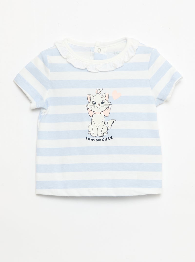 Conjunto "Disney" de 2 peças - T-shirt + jardineira curta Azul - Kiabi