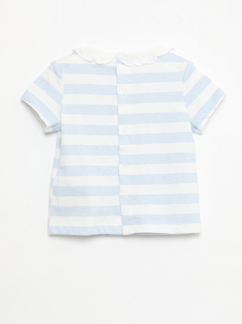Conjunto "Disney" de 2 peças - T-shirt + jardineira curta Azul - Kiabi