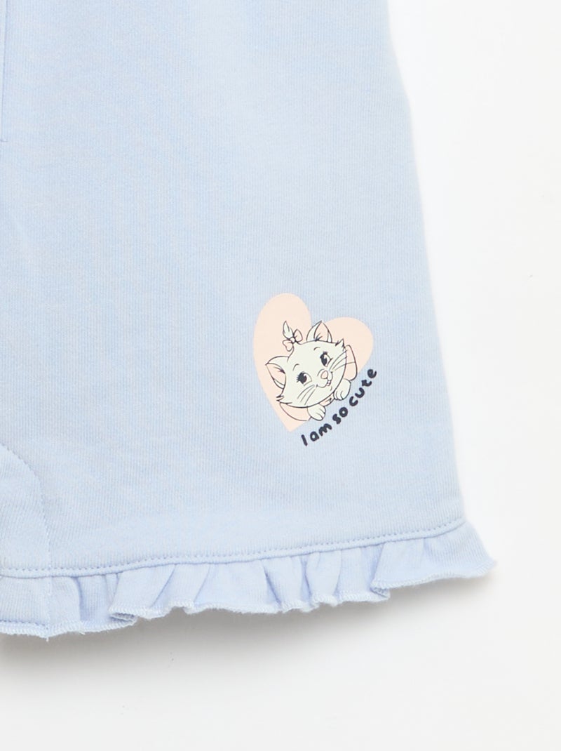 Conjunto "Disney" de 2 peças - T-shirt + jardineira curta Azul - Kiabi
