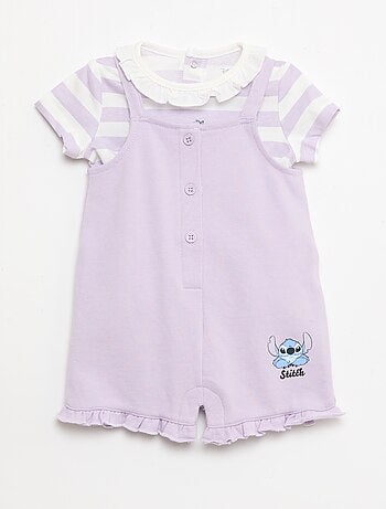 Conjunto "Disney" de 2 peças - T-shirt + jardineira curta
