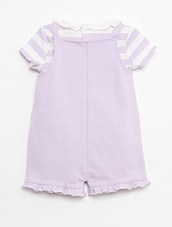 Conjunto "Disney" de 2 peças - T-shirt + jardineira curta