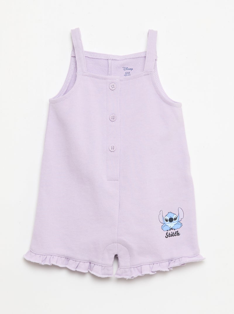 Conjunto "Disney" de 2 peças - T-shirt + macacão curto Violeta - Kiabi