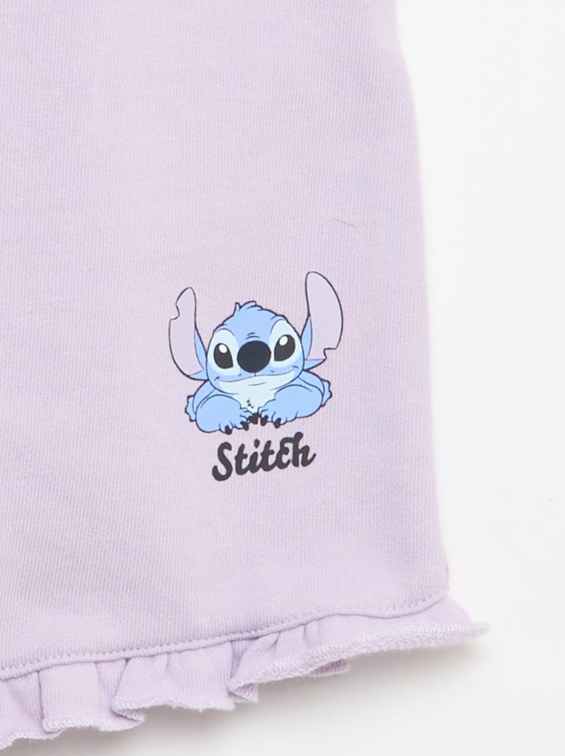 Conjunto "Disney" de 2 peças - T-shirt + macacão curto Violeta - Kiabi