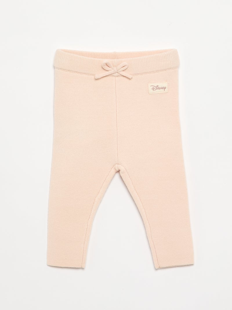 Conjunto 'Disney' de 2 peças em malha tricotada - Camisola + legging Bege - Kiabi