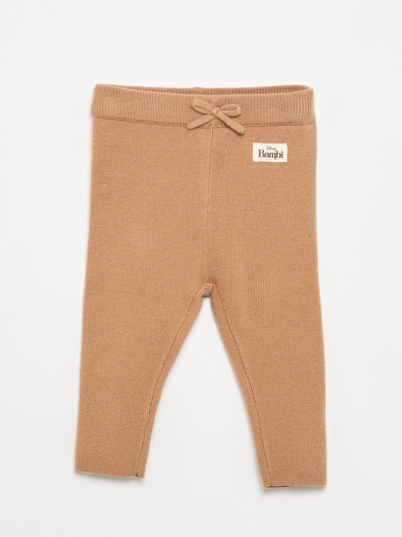 Conjunto 'Disney' de 2 peças em malha tricotada - Camisola + legging Bege - Kiabi