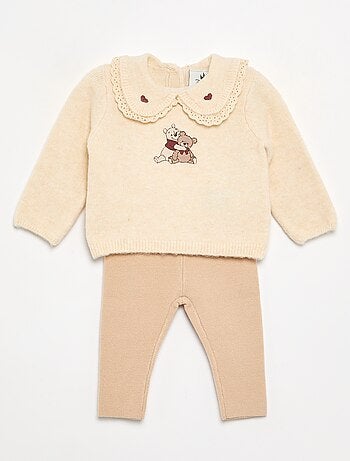 Conjunto 2 peças 'Disney' em malha tricotada - Camisola + legging
