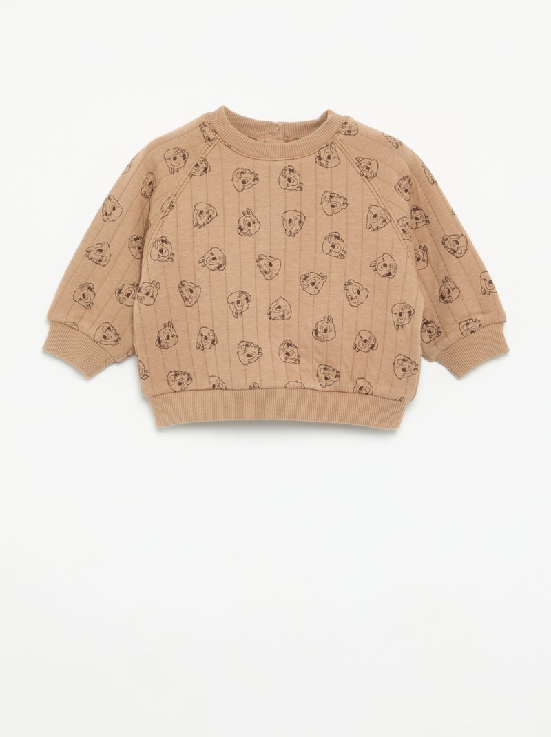 Conjunto "Disney" de 2 peças: sweatshirt + calças Castanho - Kiabi