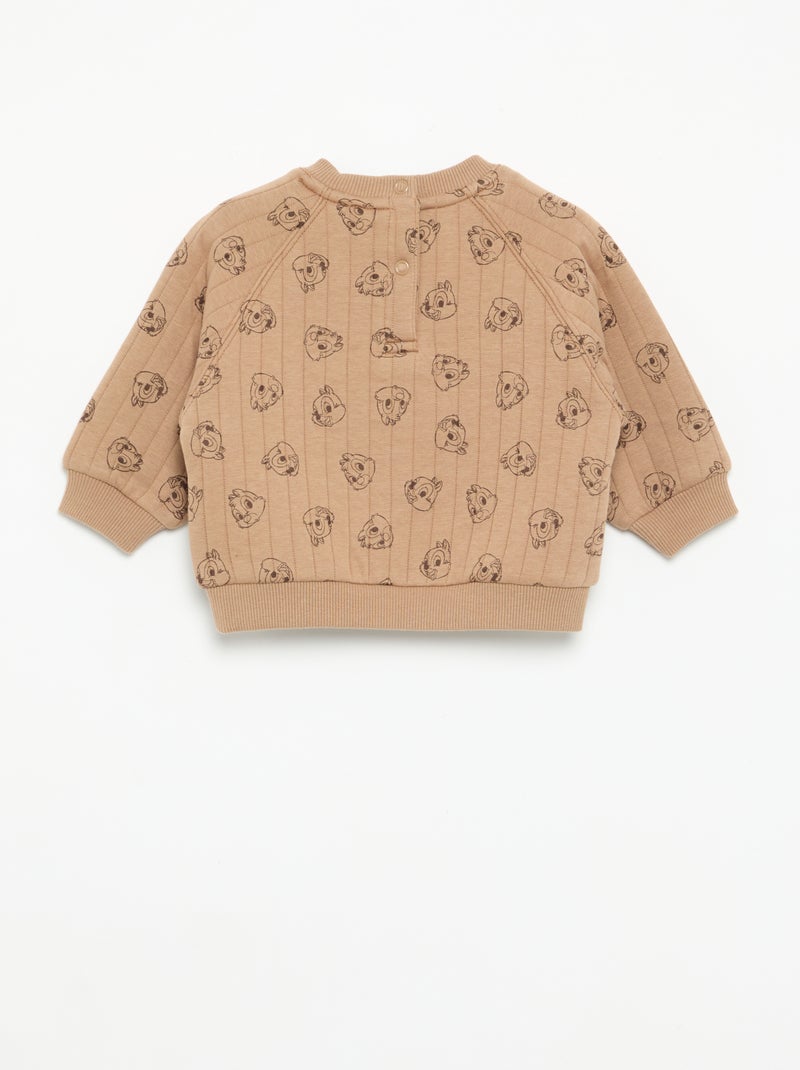 Conjunto "Disney" de 2 peças: sweatshirt + calças Castanho - Kiabi