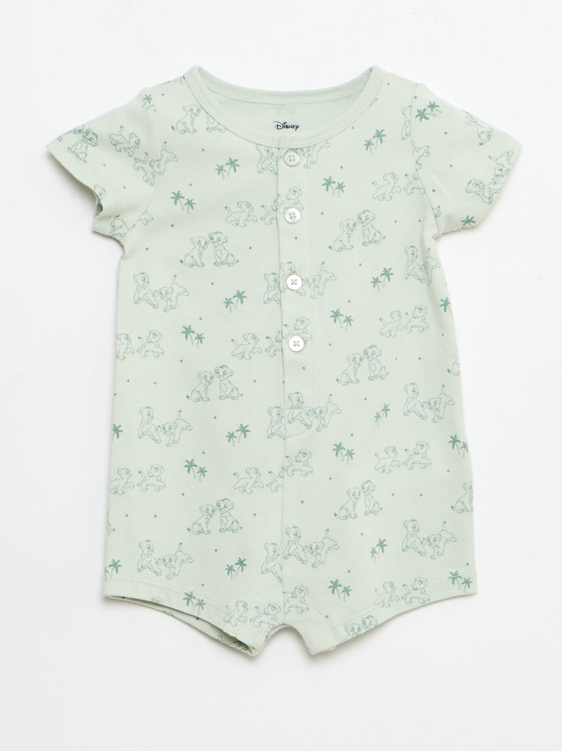Conjunto 'Disney' macacão curto + chapéu Verde - Kiabi