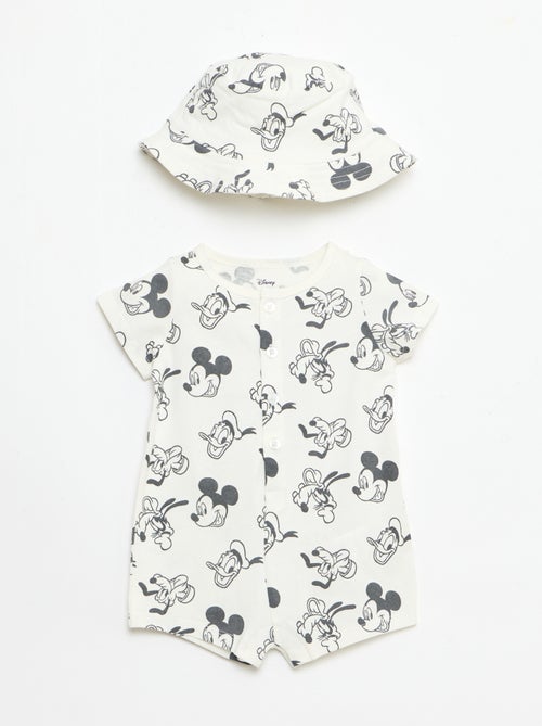 Conjunto 'Disney': Macacão Curto e Chapéu - Kiabi