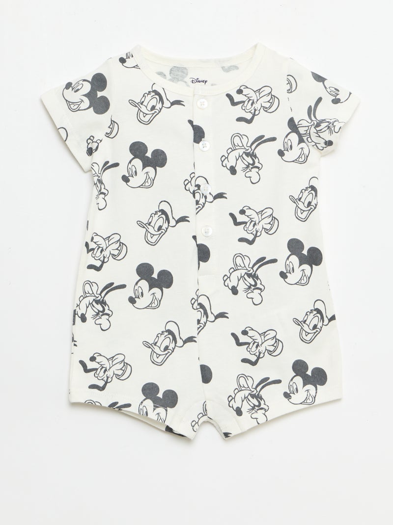Conjunto 'Disney': Macacão Curto e Chapéu Branco - Kiabi