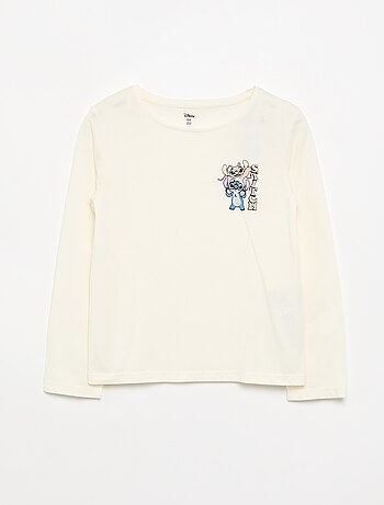 Conjunto 'Disney' Stitch' 2 peças - vestido jardineira + T-shirt de manga comprida