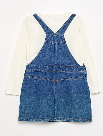Conjunto 'Disney' Stitch' 2 peças - vestido jardineira + T-shirt de manga comprida