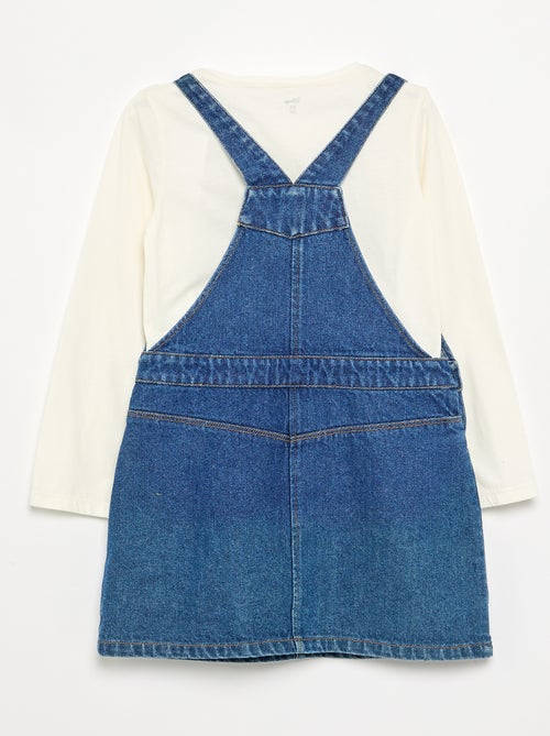 Conjunto 'Disney' Stitch' 2 peças - vestido jardineira + T-shirt de manga comprida - Kiabi