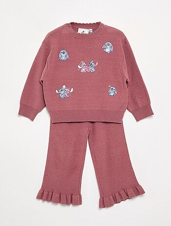 Conjunto \'Disney\' \'Stitch\' de 2 peças - Camisola + calças