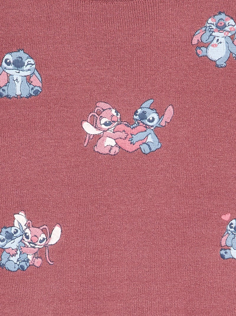 Conjunto \'Disney\' \'Stitch\' de 2 peças - Camisola + calças Rosa - Kiabi