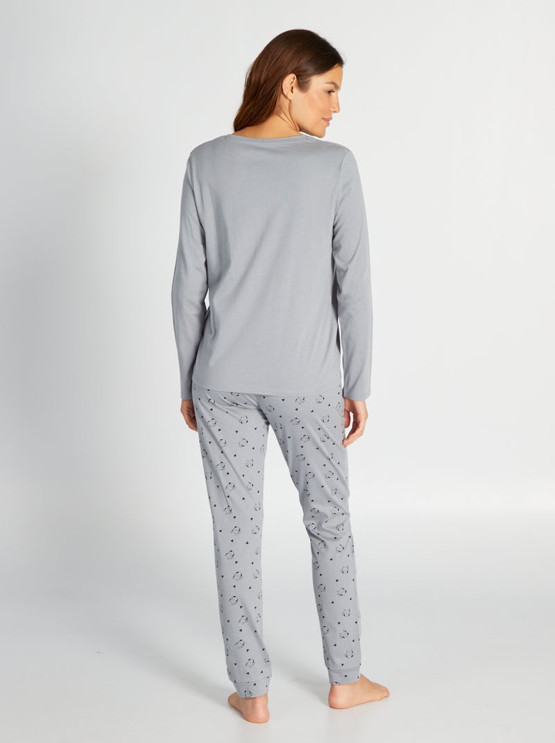 Conjunto em jersey - 2 peças AZUL - Kiabi